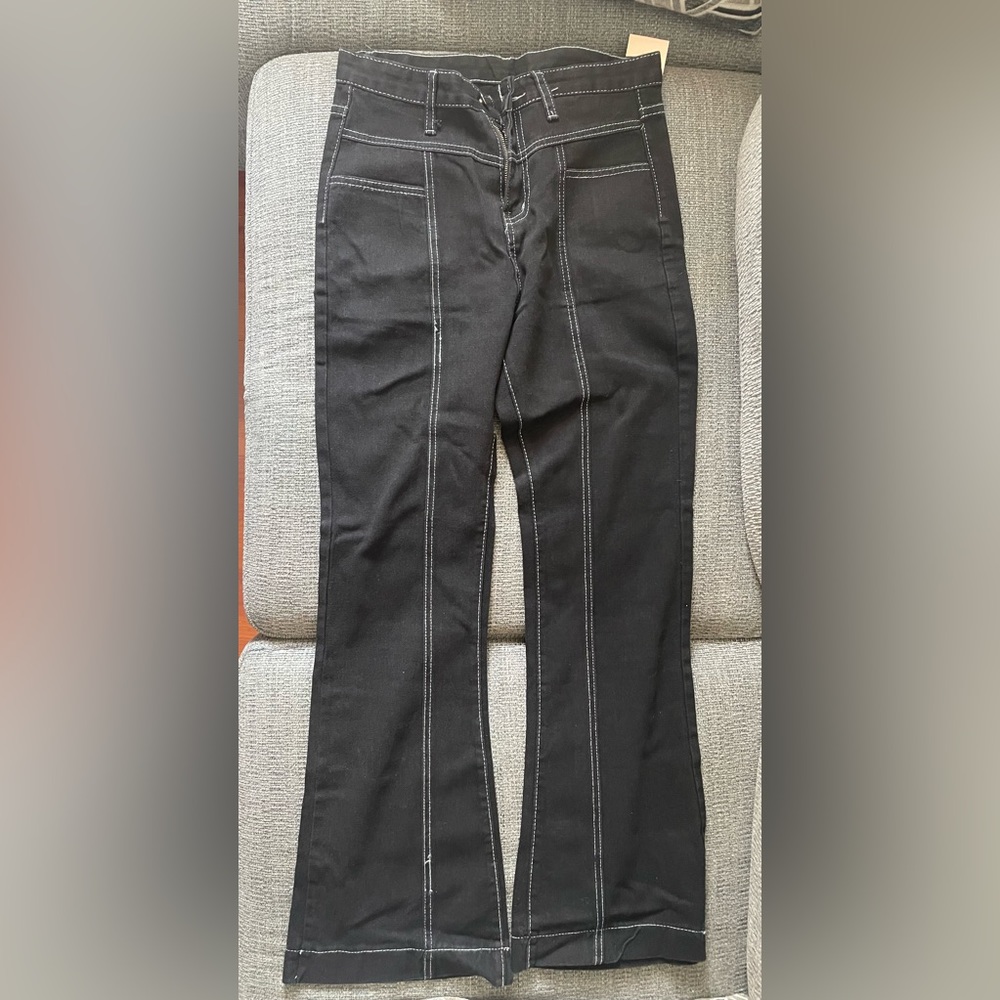 Black flare jeans